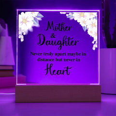 Personalized Acrylic Plaque for Mother and Daughter – Heartwarming Gift for Any Occasion"