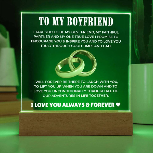 To My Boyfriend – My Forever Partner in Life Plaque