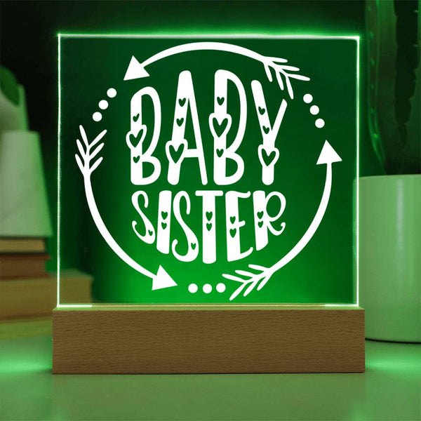 Baby Sister – Forever Adored, Always Protected Plaque