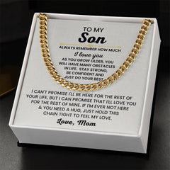 Cuban Link Chain for Son – 'Always Remember' Necklace from Mom