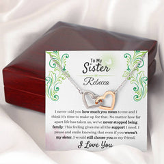 To My Sister Necklace – Always Chosen, Always Loved