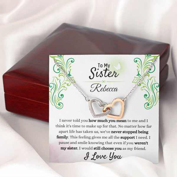 To My Sister Necklace – Always Chosen, Always Loved
