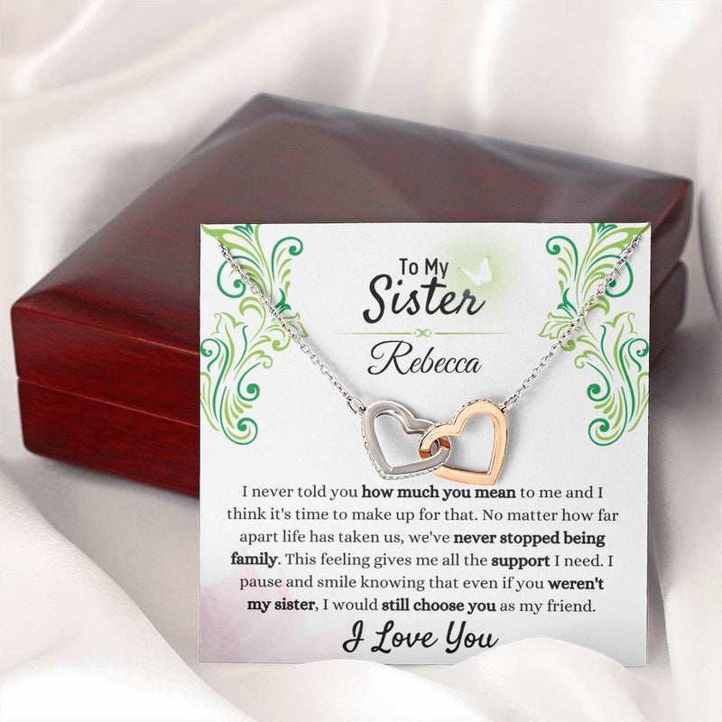 To My Sister Necklace – Always Chosen, Always Loved