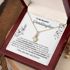 Necklace Gift for Granddaughter, Elegant Jewelry Keepsake to Treasure, Alluring Beauty Necklace