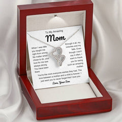 Gift for Mom from Son - Thank You for Being Such an Amazing Mother Necklace