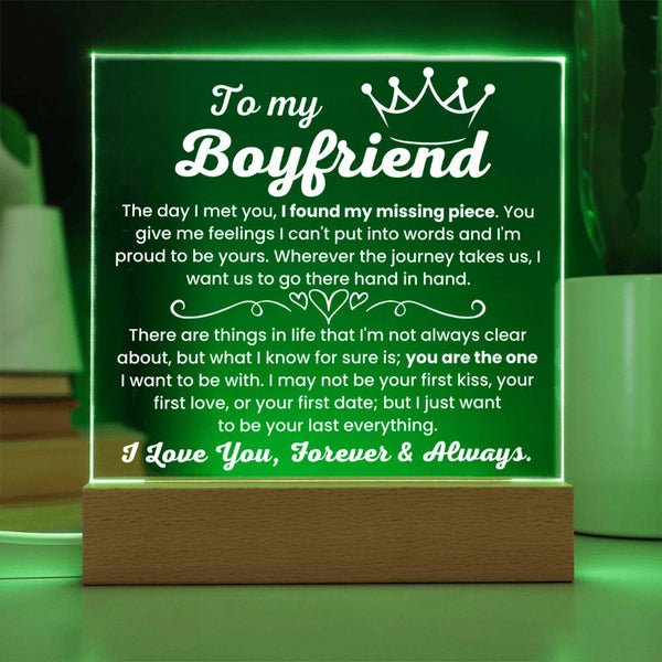 To My Boyfriend - You Are the One – Always Have Been Plaque