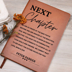 Graduation Gift for Him, Next Chapter Journal, Motivational Notebook