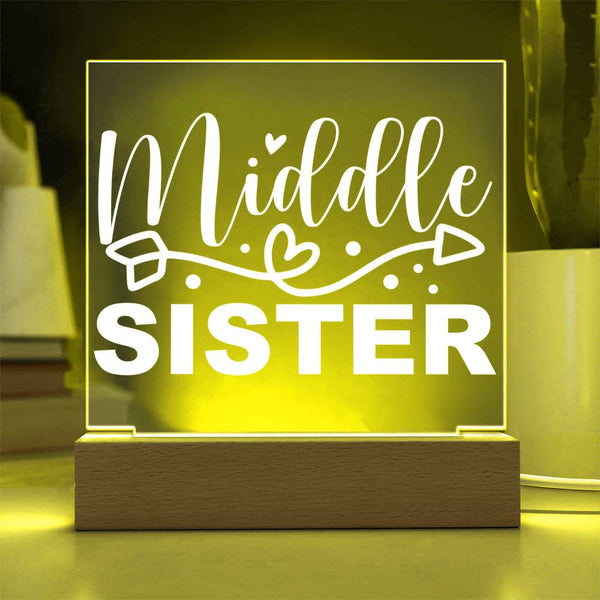 Middle Sister – The Heart of the Family Plaque