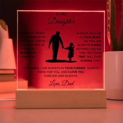 Gift For Daughter, Gift For Daughter From Dad, Custom Acrylic Table Gift for Daughter