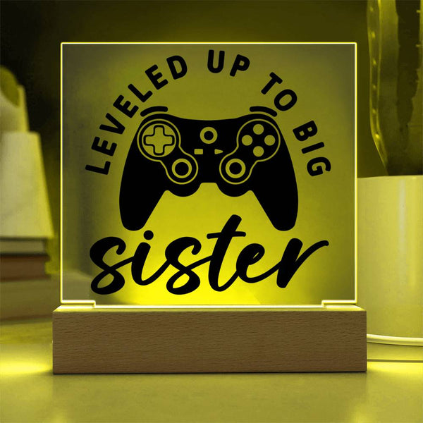 Leveled Up to Big Sister - Game On Acrylic Plaque