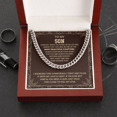 Men’s Cuban Link Necklace, Gifts for Son, Fashionable Jewelry for Birthdays & Celebrations
