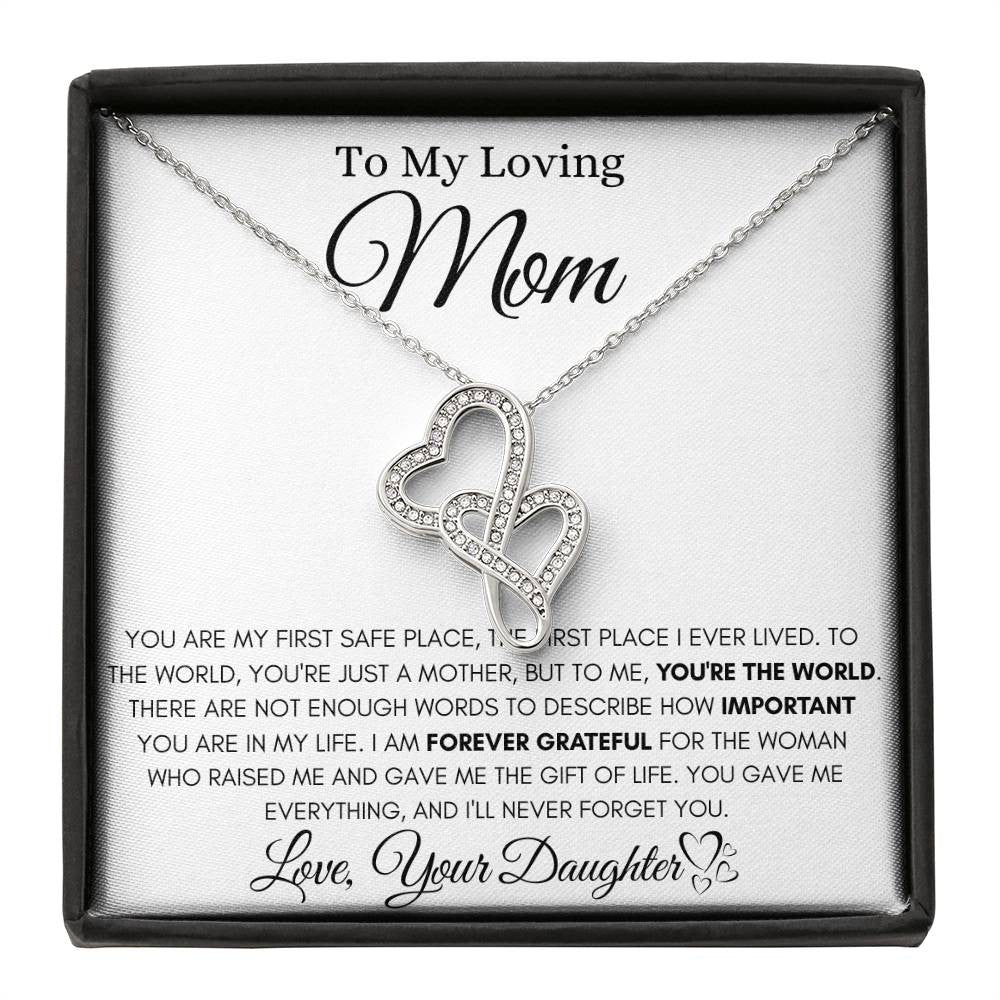 Mom, My First Home & Forever Safe Place - Meaningful Necklace Gift