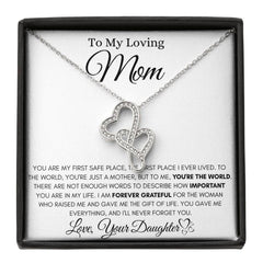 Mom, My First Home & Forever Safe Place - Meaningful Necklace Gift