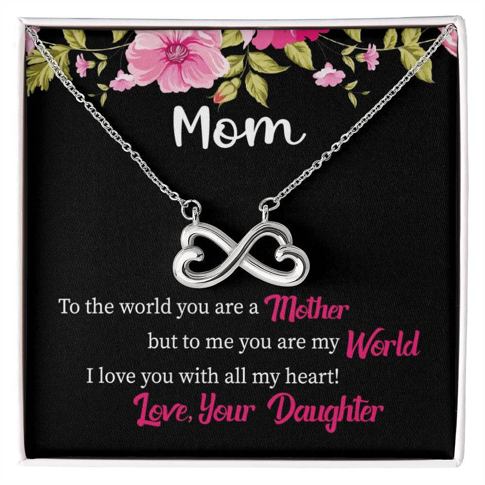 Mom, You Are My World - Heartfelt Necklace Gift
