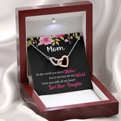 Mom, You Are My World - Heartfelt Necklace Gift