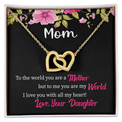 Mom, You Are My World - Heartfelt Necklace Gift