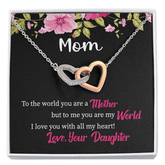 Mom, You Are My World - Heartfelt Necklace Gift