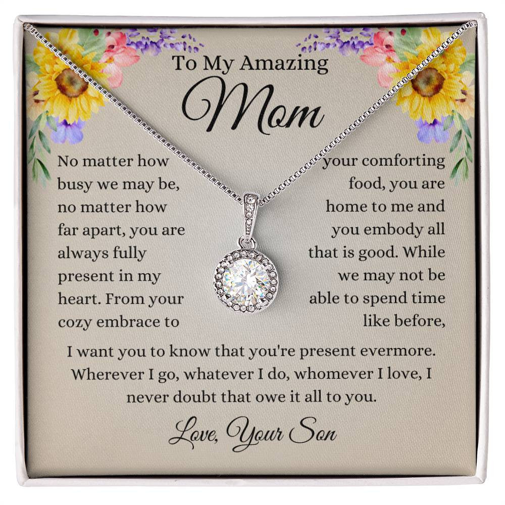 To My Amazing Mom - A Son’s Everlasting Love Necklace Set