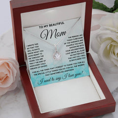 To My Beautiful Mom - A Heartfelt Love Necklace Set