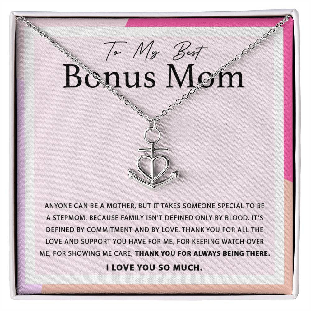 To My Best Bonus Mom - A Stepmom’s Love Necklace Set