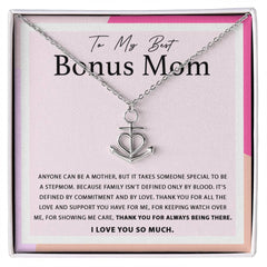 To My Best Bonus Mom - A Stepmom’s Love Necklace Set