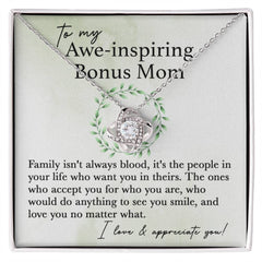 To My Bonus Mom – A Love Beyond Blood Necklace