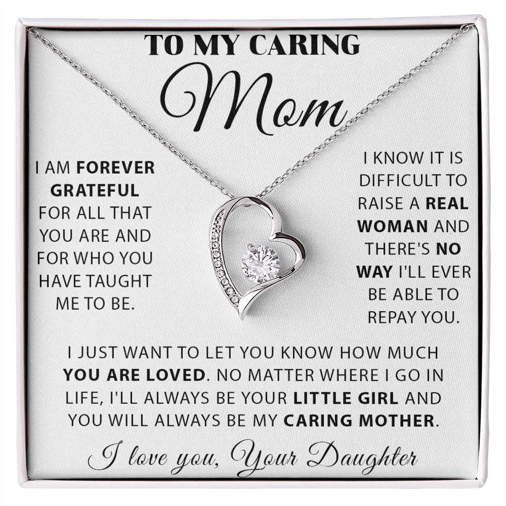 To My Caring Mom - A Daughter’s Eternal Love Necklace Set