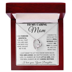 To My Caring Mom - A Daughter’s Eternal Love Necklace Set