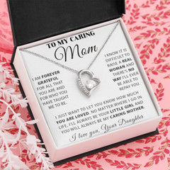 To My Caring Mom - A Daughter’s Eternal Love Necklace Set