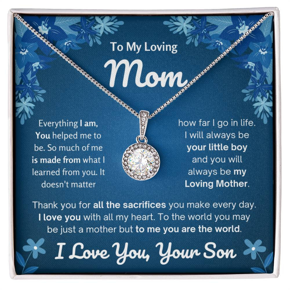 To My Incredible Mom - A Son’s Everlasting Love Necklace Set