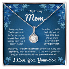 To My Incredible Mom - A Son’s Everlasting Love Necklace Set