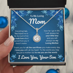 To My Incredible Mom - A Son’s Everlasting Love Necklace Set