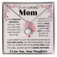 To My Loving Mom - A Daughter’s Heartfelt Gift Necklace Set