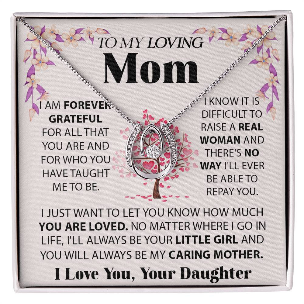 To My Loving Mom - A Daughter’s Heartfelt Gift Necklace Set