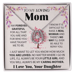 To My Loving Mom - A Daughter’s Heartfelt Gift Necklace Set