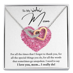 To My Mom - A Heartfelt Thank You Necklace Set