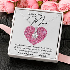 To My Mom - A Heartfelt Thank You Necklace Set