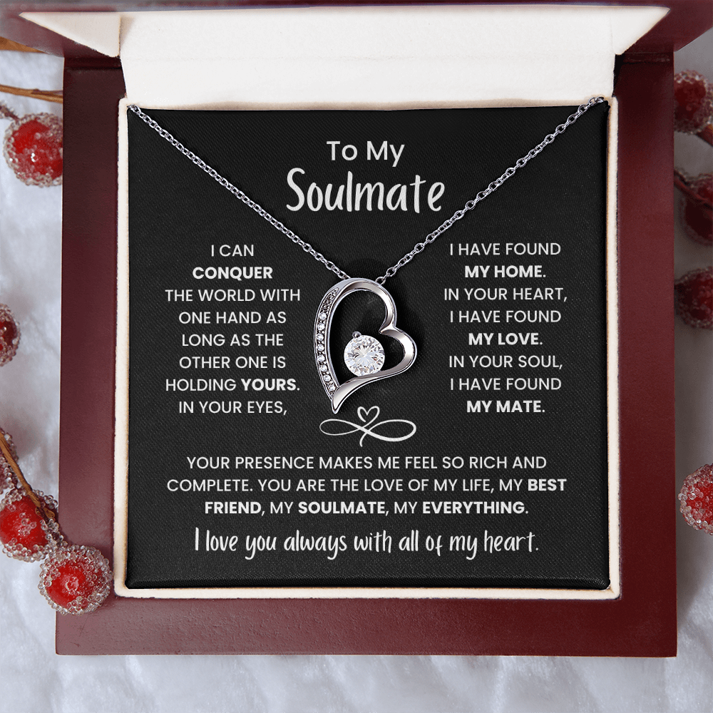 To My Soulmate - You're My Everything - Forever Love Necklace