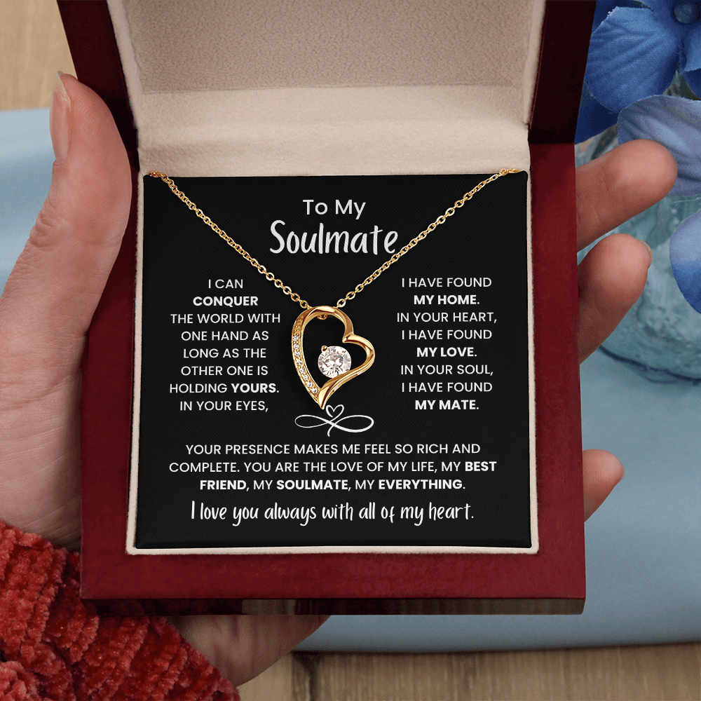 To My Soulmate - You're My Everything - Forever Love Necklace
