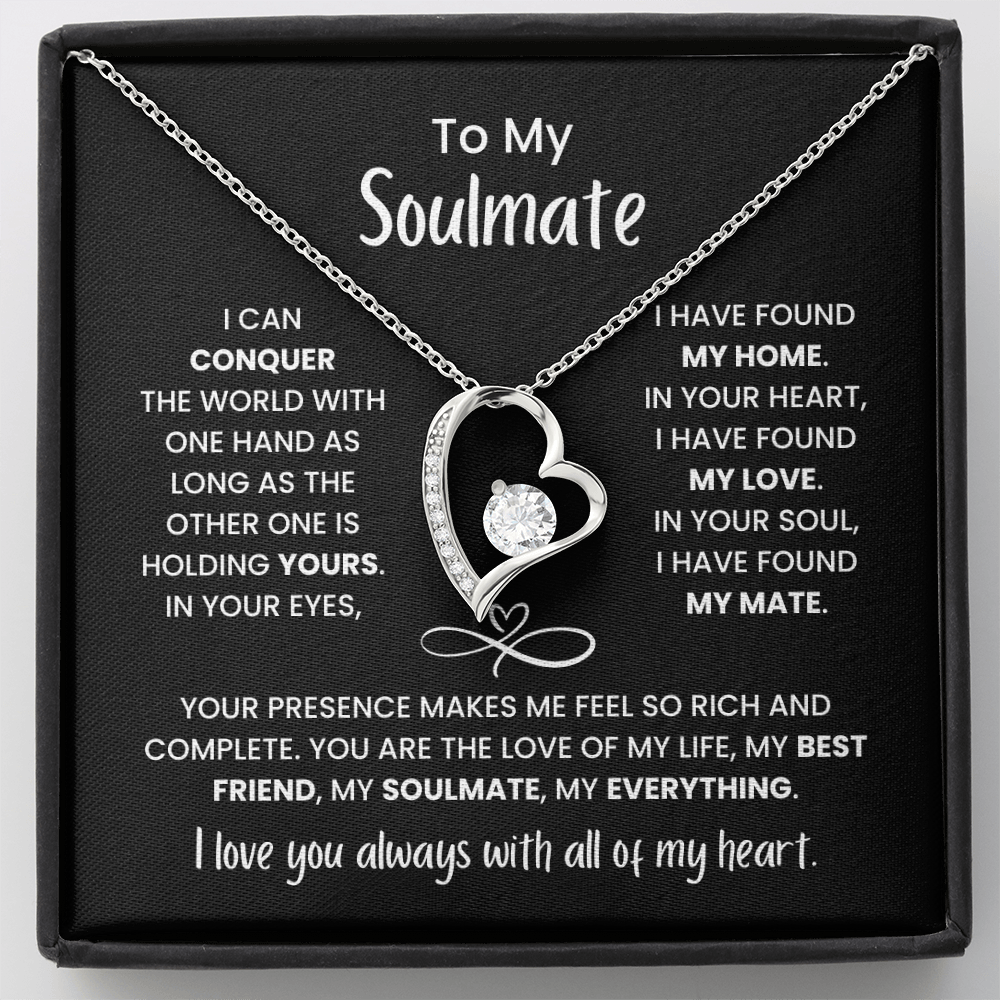 To My Soulmate - You're My Everything - Forever Love Necklace