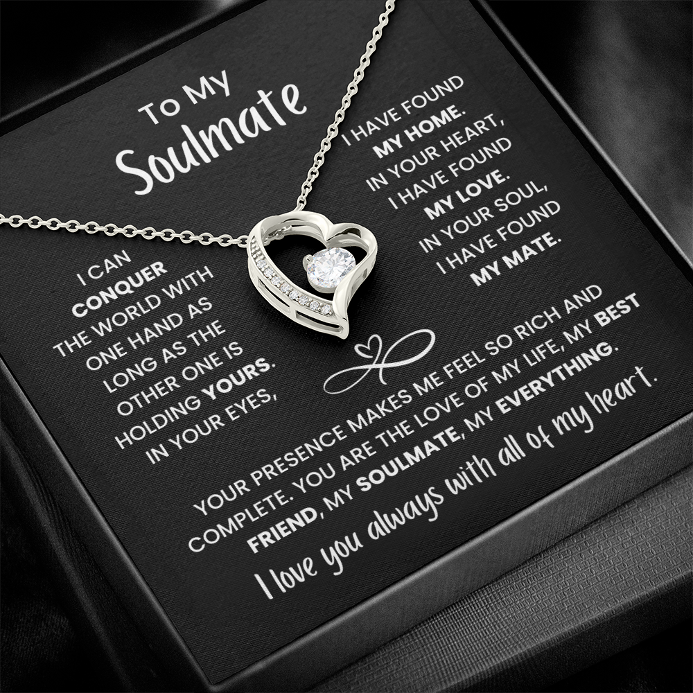 To My Soulmate - You're My Everything - Forever Love Necklace