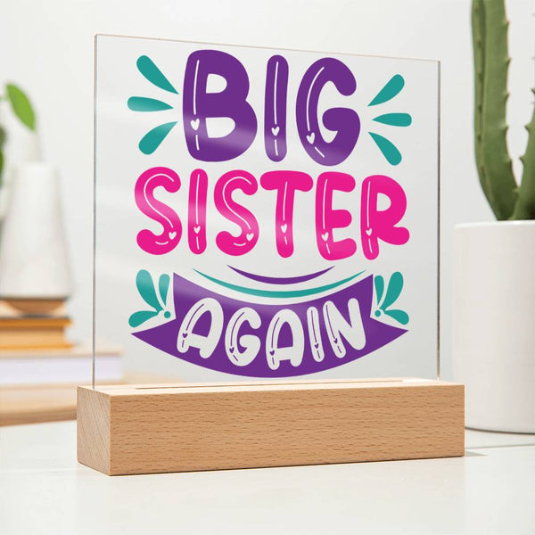 Big Sister Again - Double the Love Plaque