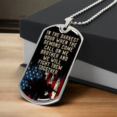 In the Darkest Hour - Brotherhood Dog Tag Necklace