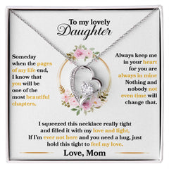 To My Lovely Daughter - Heartfelt Necklace Gift from Mom