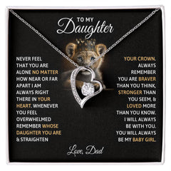 To My Daughter - Inspirational Necklace Gift from Dad