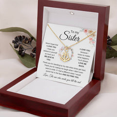 To My Sister – I Believe In You Necklace