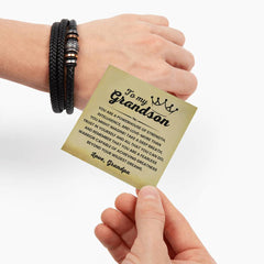 Cross Bracelet for Grandson, Stylish Jewelry Gift with Deep Meaning