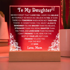 Gift From Mother To Daughter, To My Beautiful Daughter, Acrylic Heart Gift, Special Memory, Gift For Daughter
