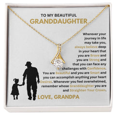 Granddaughter Necklace, Jewelry Gift of Love and Support, Alluring Beauty Necklace