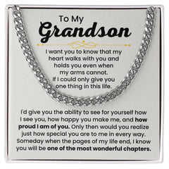 To My Grandson Chain – 'Special Chapter in My Life' Sentimental Gift